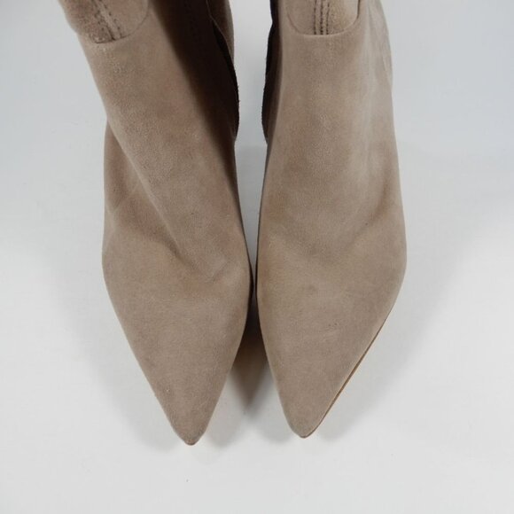 Larroude Kate Over The Knee Thigh High Boots Sz 5.5 Stone Suede Leather NEW $635 - Picture 6 of 11